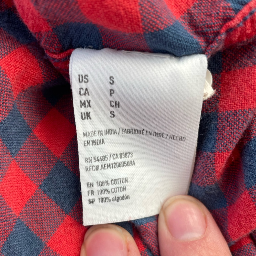 American Eagle Outfitter Unisex Flannel Button Down - Picture 4 of 5